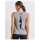 Bodytalk Γυναικεία αμάνικη μπλούζα  1251-903021 Steel
